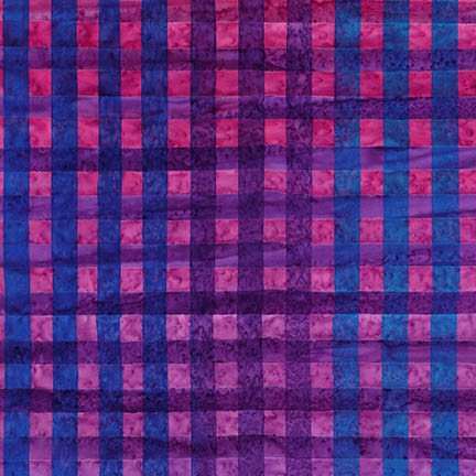 Hand Painted Gingham - Grape