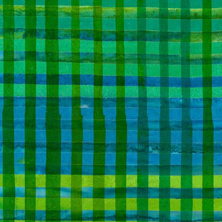 Hand Painted Gingham - Green